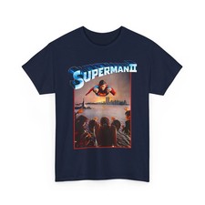 Superman II Movie T-Shirt DC Comics Christopher Reeve Zod Vintage-Style Tee