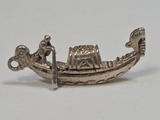 Sterling Silver ~ Gondola Charm ~ Venetian De...