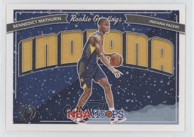 2022-23 Panini NBA Hoops Rookie Greetings Winter Bennedict Mathurin #6 4z8
