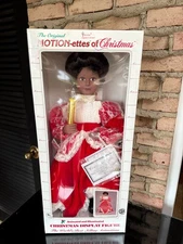 Vtg Telco Motion-ette African American Caroler Figure Lit Animated Doll NEW NOS