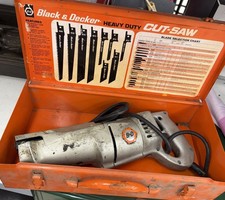 Vintage Black & Decker 3102 2-Speed Heavy Duty Cut-Saw Reciprocating Metal Case