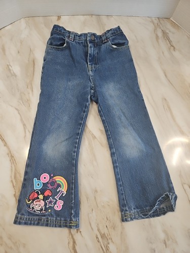 Dora The Explorer Denim Jeans Size 4 Nick Jr. Boots Stitched Please Read - Picture 1 of 10