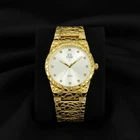 MEN'S ICED LUXURY NUGGET STYLE METAL BAND WRIST BLING WATCH HIP HOP FASHION