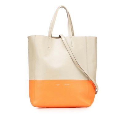 CELINE Vertical Hippo Small Shoulder Bag Handtasche 2WAY Beige Orange