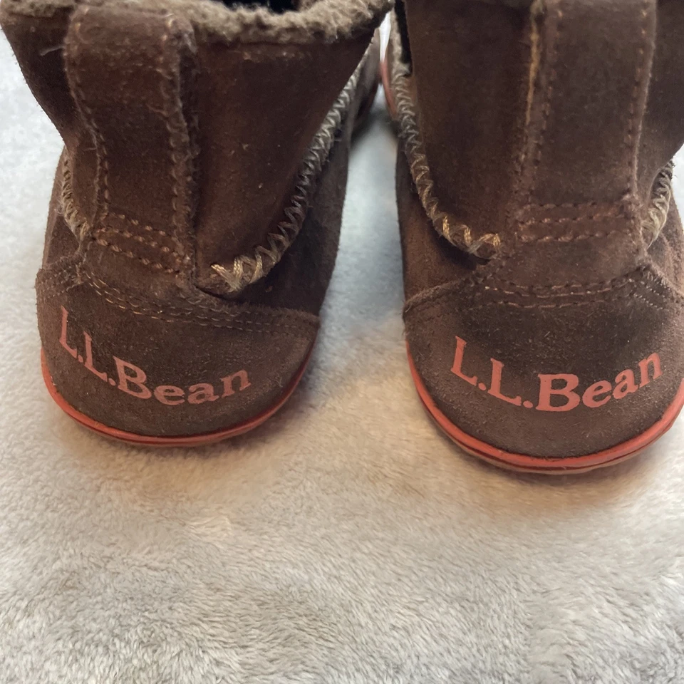LL Bean Mountain Mocasín Botines Zapatillas Para Hombres 9M Marrón Gamuza Sherpa Forrado Boho Foto 4 de 4