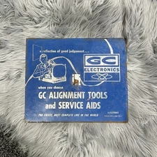 Vintage GC Electronics Alignment Mirror Back Sign Television Repair Shop