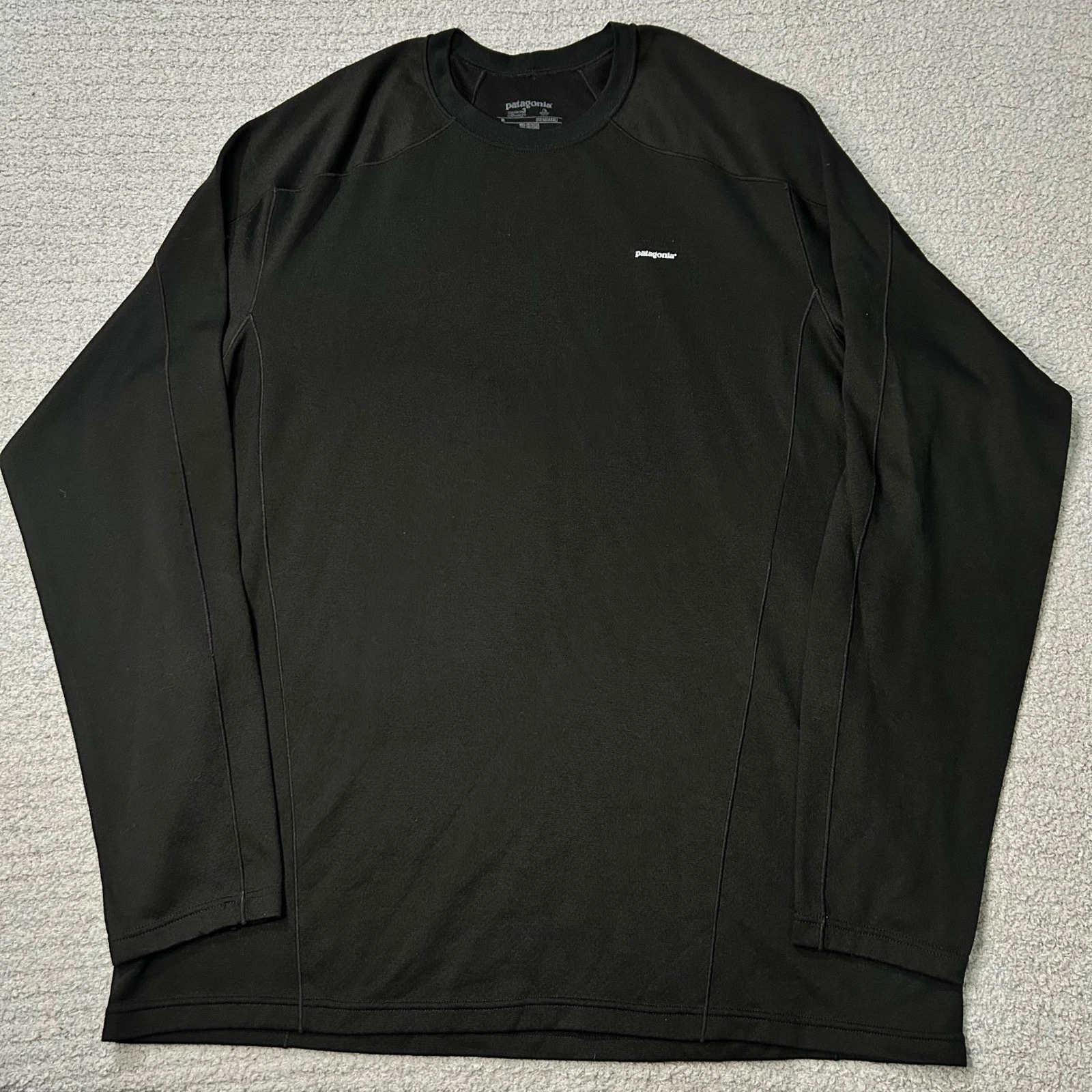 Patagonia Base Layer Capilene 3 Midweight XL Black Polartec Crew Neck 44421