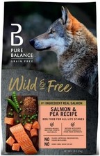 Pure Balance Wild & Free Salmon & Pea Recipe Dry Dog Food, Grain Free 4 lbs USA 2.87 per pound