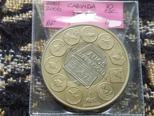 Cabinda (Angola) 10 Escudos 2006 Fantasy Issue Large Coin Tariff Incl