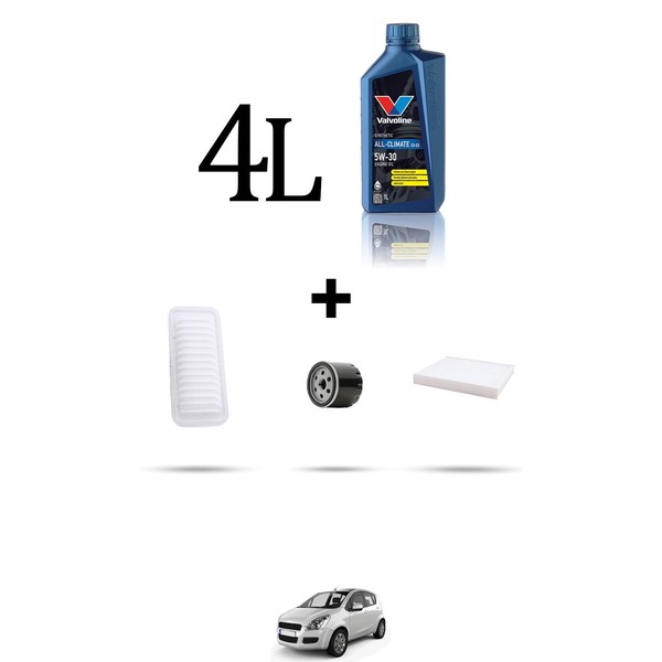 Hoffcar Set Service 3 Filter Und 4L ÖL FüR Suzuki Splash 1.2 63Kw Von 2008-image