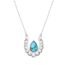 Montana Silversmith Ladies Crystal Trot Western Silver Necklace NC6121