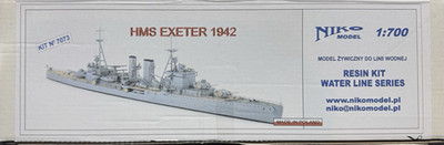 NIKO MODEL 1/700  #7073 HMS Exeter 1942 Resin ship model