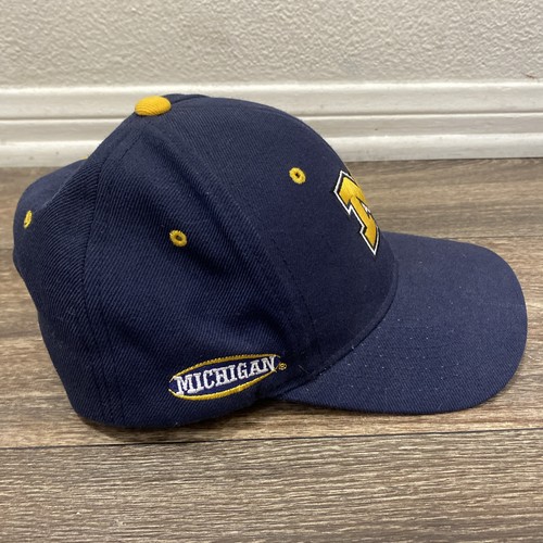 Zephyr Michigan Wolverines M Logo Navy Blue Snapback Z Hat Cap Wool Blend - Picture 3 of 12