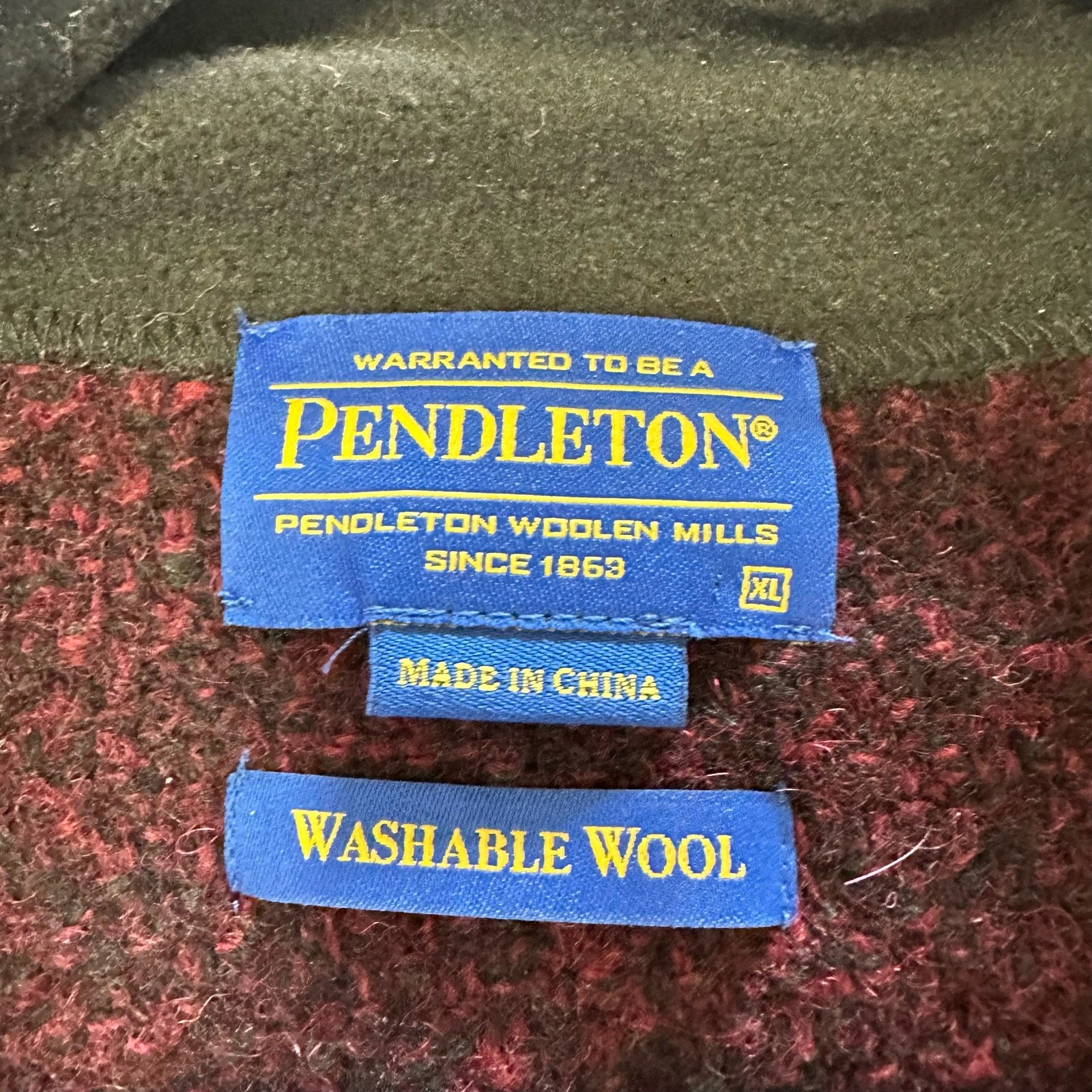 Pendleton Quarter Zip Sweater Pullover Washable W… - image 2