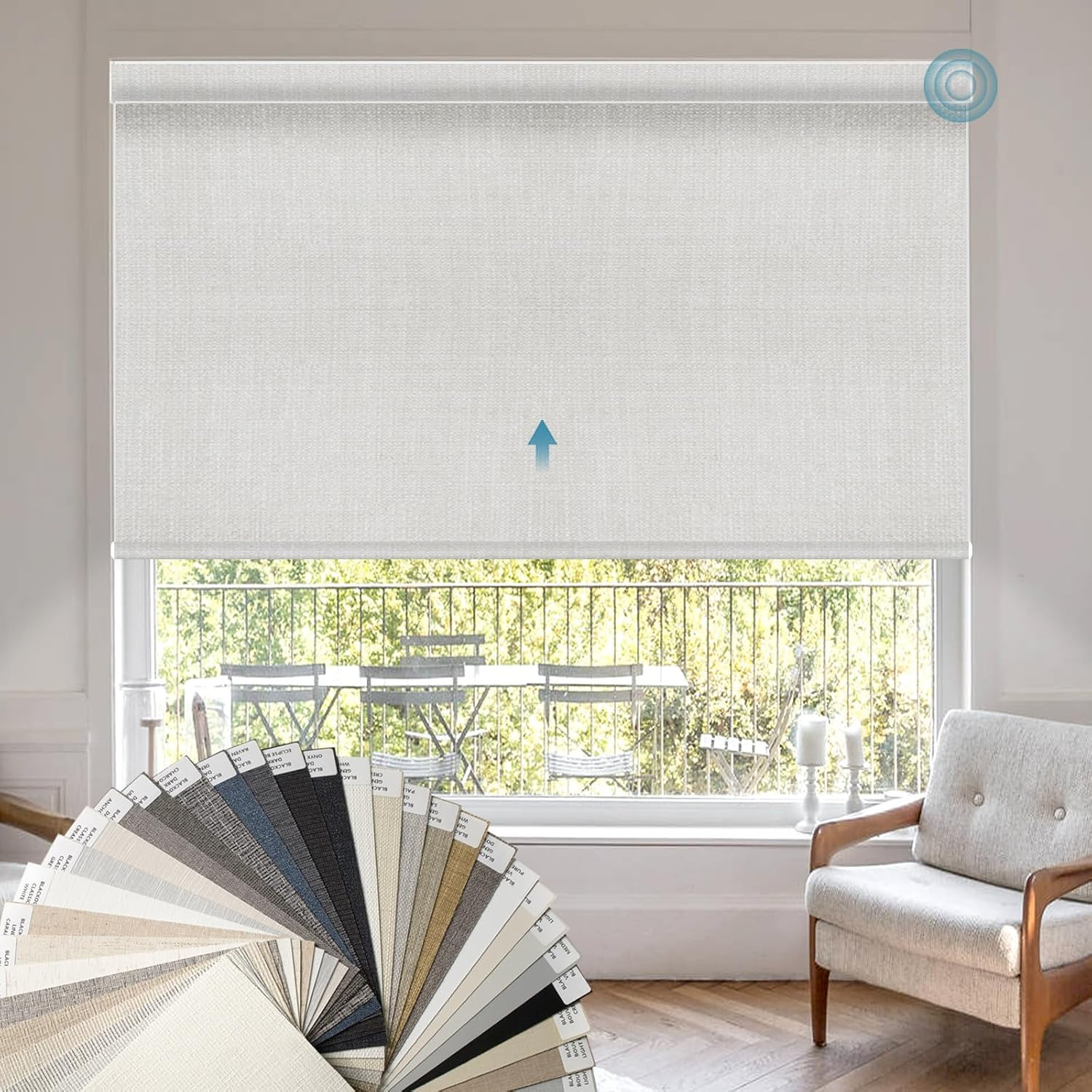 Motorized Blind,Work with Homekit Thread-Enabled, 100% Blackout Smart Shades wit