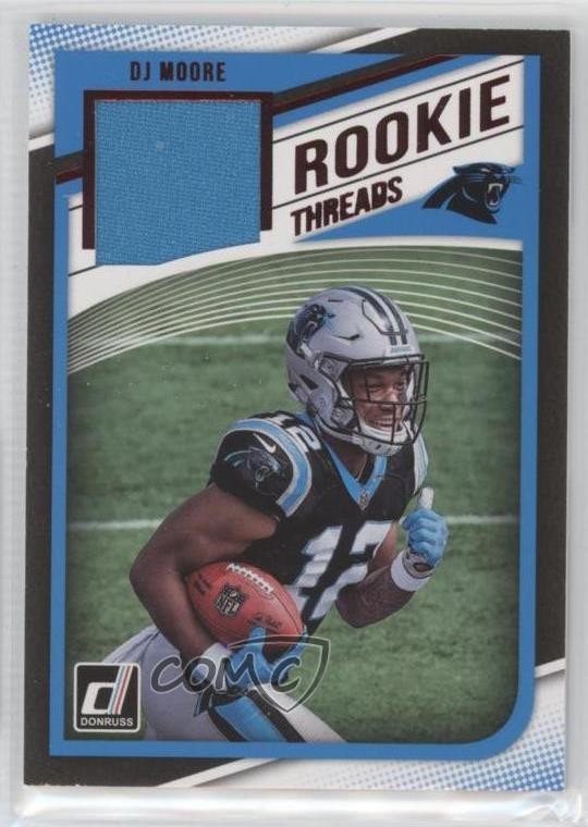 2018 Panini Donruss Rookie Threads Red DJ Moore #16 RC 0v4e
