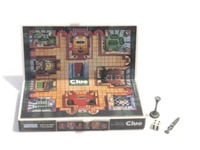 1998 Vintage Clue Game Keychain by Basic Fun With Dice & 2 Metal Pieces