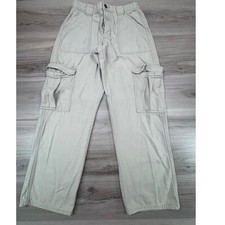 Aeropostale Womens Mid Rise Straight Leg Cargo Pants Light Khaki Tan Size S