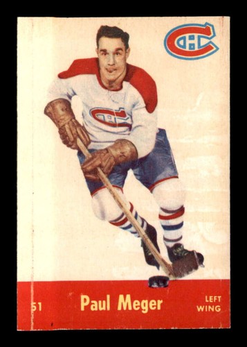 Paul Meger #51 1955 Parkhurst card