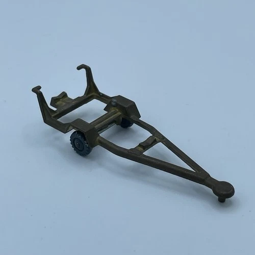 Vintage Original Lesney Matchbox Boat Trailer Brown Black Wheels