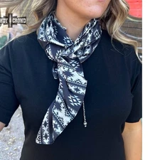 Small Aztec Nights Western Southwestern Wild Rag Scarf Accent