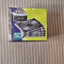 Pack Of 50 New Fellowes Neato CD DVD Slim Jewel Cases Sealed