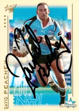 Signed 2003 Cronulla Sharks NRL Select XL Card - David Peachey