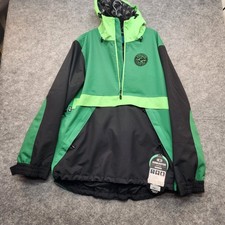 Giacca snowboard uomo airblaster max trench max verde nero taglia large nuova con etichetta