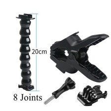 New Jaws Flex Clamp Mount with Adjustable Neck for GoPro Hero 9 8 7 6 5 Camera
