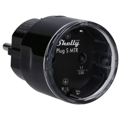 Shelly PLUG S Gen3 Black Intelligente Steckdose Wi-Fi Bluetooth Smart-Steckdose