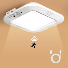 Rechargeable Motion Sensor Ceiling Light, 220LM 6000K Closet Lights Motion Se...
