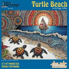 Turtle Beach 550-Piece Jigsaw Puzzle by Peggy Collins