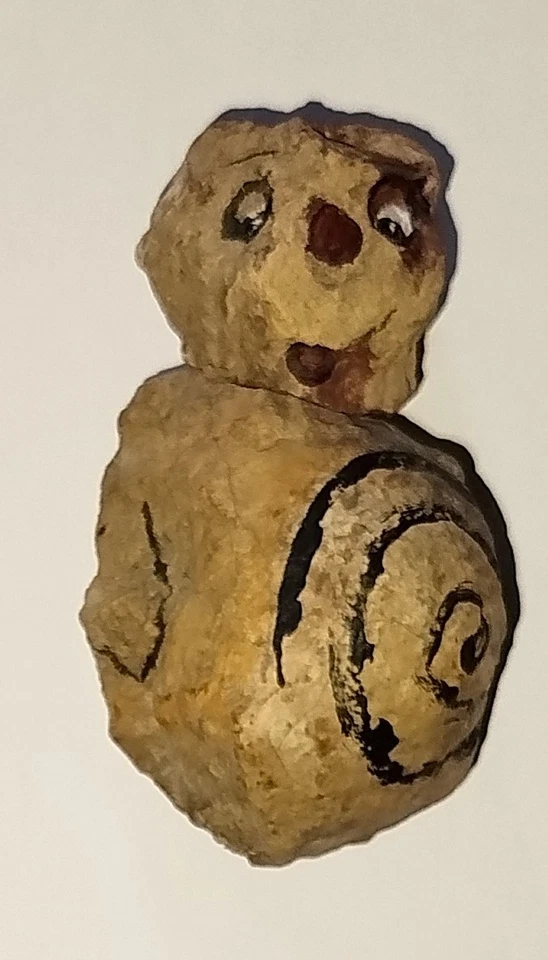 Sculpture ART BRUT - TALISMAN OURS SYMBOLE HYPNOSE (2025) C. HUBER PRESSE PAPIER - Photo 1/1
