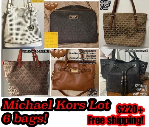 Preowned Lot of 6 Michael Kors Handbags Totes 🖤 Gorgeous! Awesome DEAL! (#1) deal from eBay