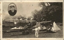 PIONEER AVIATION Com Marix DSO and Aeroplane Airplane Antique Postcard