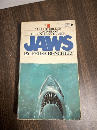 Jaws Paperback Book By Peter Benchley Special Book Club Edition No Swimmer 1974 - Picture 1 of 4