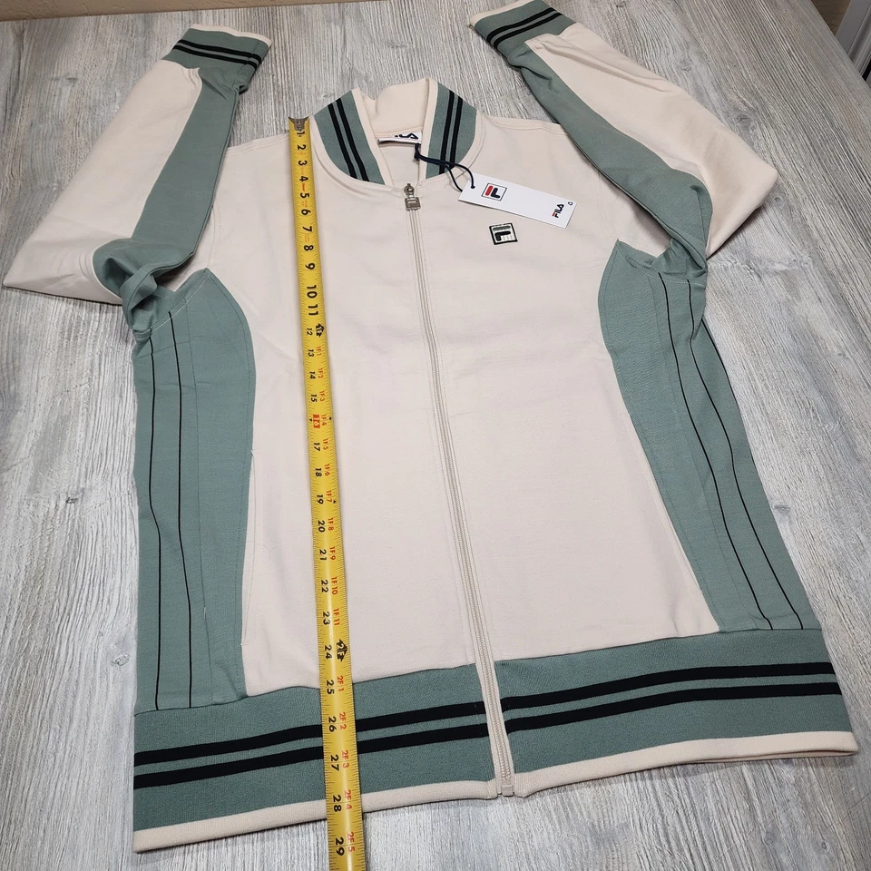 Fila Settanta Track Jacket Off White/Green Mens Size M New - Image 4 of 4