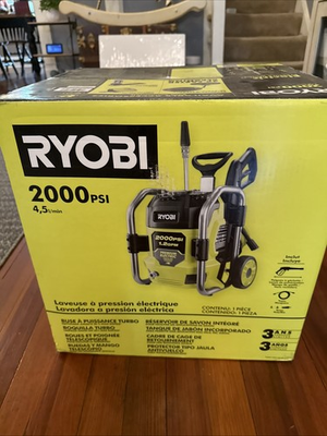 #ad #ad RYOBI 2000 PSI 1.2 GPM Cold Water Electric Pressure Washer New Damaged Box $185.00