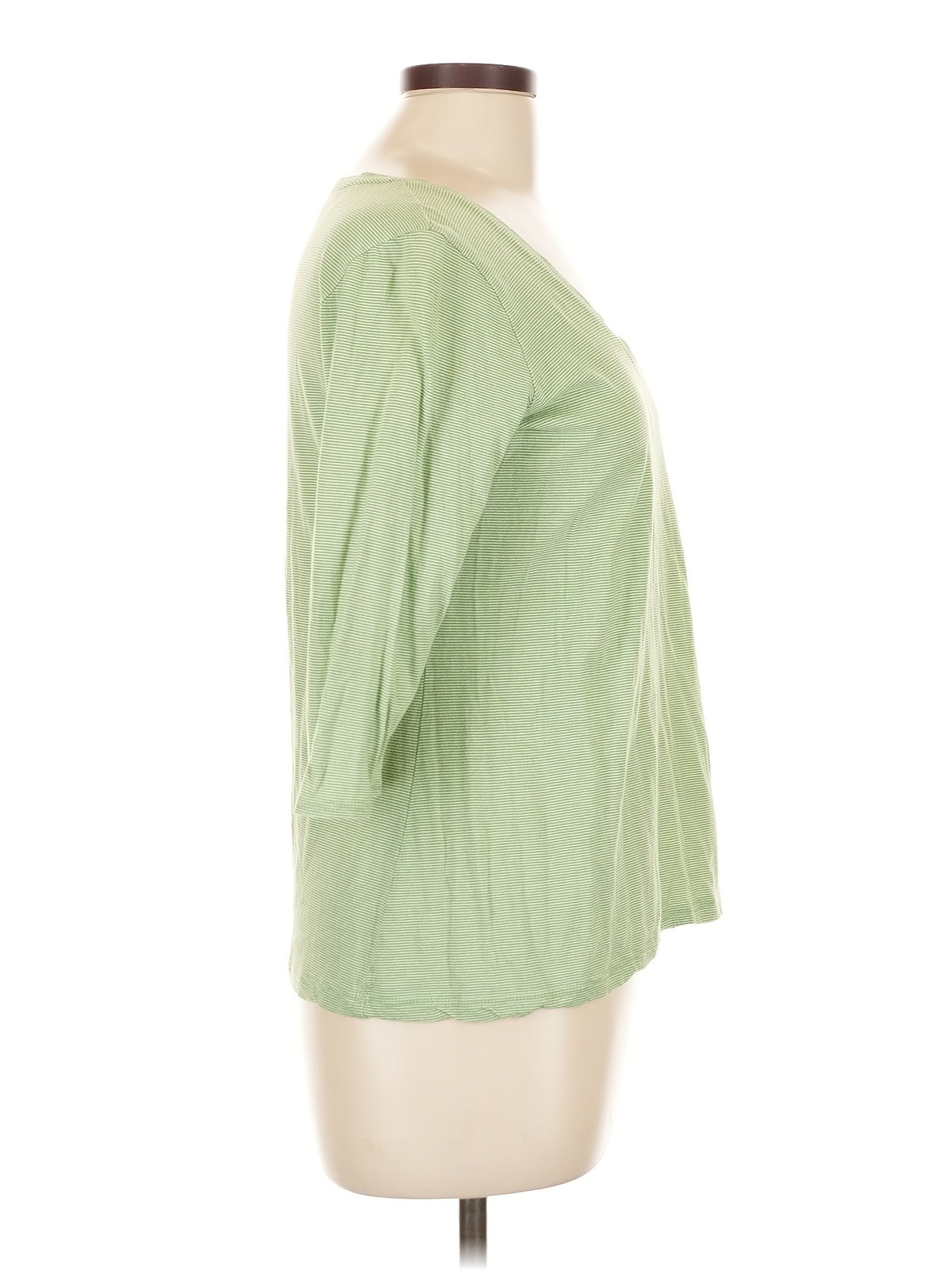 Calvin Klein Performance Women Green 3/4 Sleeve T-Shirt L thumbnail 3
