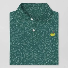Men  s Masters PGA Style Golf Polo Shirt 2024 Printed Performance S-5XL