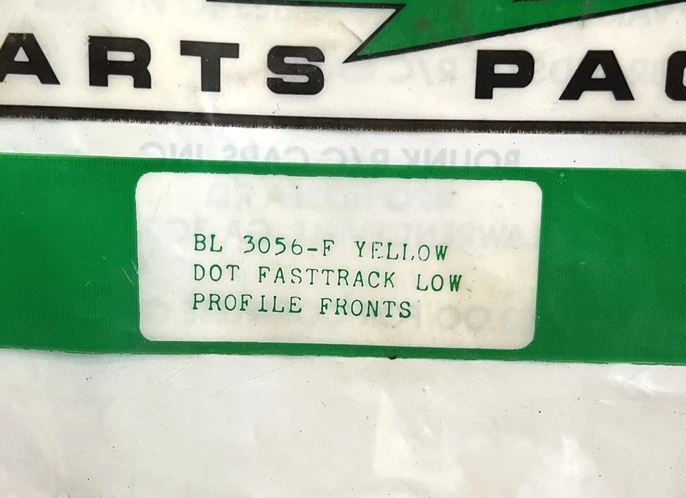 Vintage Bolink BL 3056-F Yellow Dot Fasttrack Low Profile Fronts RC Car Tires - Image 2 of 4
