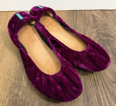 TIEKS Velvet Silk Ballet Flat Magenta Tyrian Limited Release Size 7