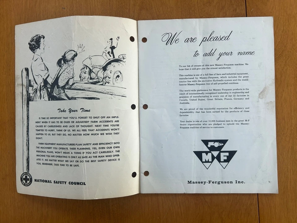 Vintage 1961 - Massey Ferguson No. 36 Side Delivery Rake - Owners Manual - Image 3 of 4
