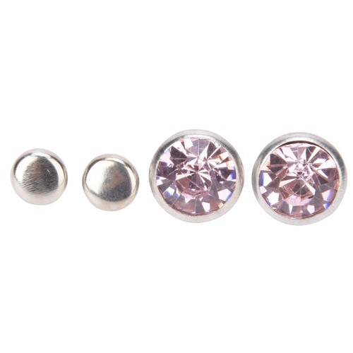 (Pink)20 Set Mixed Colors Crystal Rivets Rhinestone Rivets Studs Rapid Rivets - Picture 5 of 9