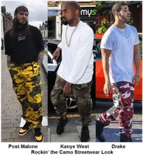 Yellow Camo BDU Cargo Pants Iowa Pirates Steelers WVU Saints WVU Street wear