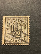 HAMBOURG 1/ 2S. Mi 10 Used VF (A2De)