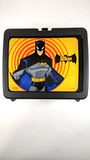 Batman Thermos Brand Black Plastic Lunch Box With Drink Bottle.  New