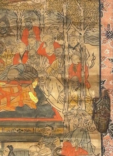 Vintage Buddha Nirvana Scroll – Japanese Nehan-zu Print Hanging, Showa Era - Picture 4 of 11