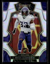 2022 Panini Select #165 Brian Asamoah II Silver Prizm Rookie card