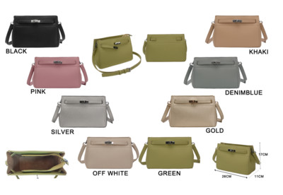 Long & Sons Umhängetaschen weiß, silber, schwarz, gold, grün, pink, khaki oder blau